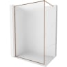 Mexen Kioto-F Walk-in Shower Wall with Frame 90 x 202 cm, Frosted 8 mm, Rose Gold - 800-090-104-60-30