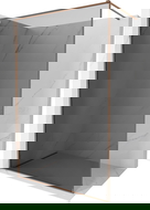 Mexen Kioto-F Duschabtrennung Walk-in mit Rahmen 70 x 202 cm, Graphit 8 mm, Roségold - 800-070-104-60-40