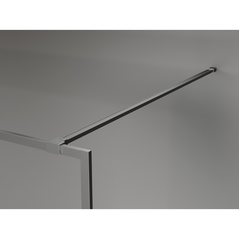 Mexen Kioto-F Walk-in tuš stijena s okvirom 130 x 202 cm, prozirno 8 mm, metalik sivi - 800-130-104-95-00