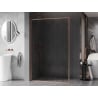 Mexen Kioto-F Duschwand Walk-in mit Rahmen 90 x 202 cm, transparent 8 mm, gebürstetes Kupfer - 800-090-104-65-00