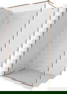 Mexen Kioto-F Walk-In-Duschwand mit Rahmen 115 x 202 cm, transparent 8 mm, gebürstetes Kupfer - 800-115-104-65-00