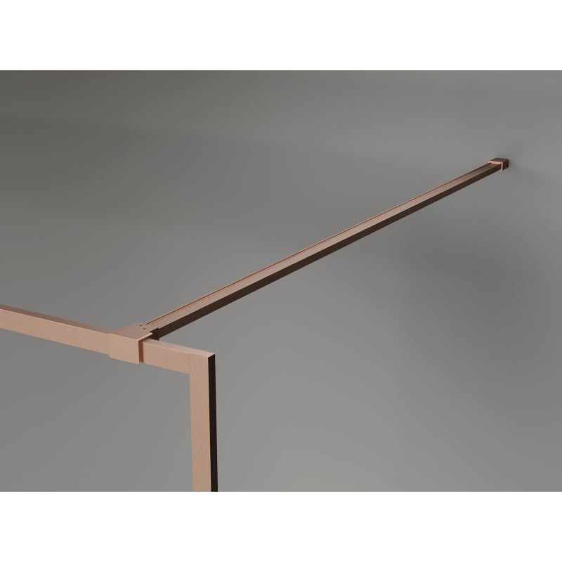 Mexen Kioto-F dušisein Walk-in raamiga 115 x 202 cm, läbipaistev 8 mm, harjatud vask - 800-115-104-65-00