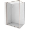 Mexen Kioto-F shower wall Walk-in with frame 130 x 202 cm, transparent 8 mm, brushed copper - 800-130-104-65-00