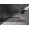 Mexen Kioto-F panel za tuš Walk-in s okvirom 100 x 202 cm, grafit 8 mm, gun metal - 800-100-104-95-40