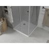 Mexen Lima cabine de douche pliable 90 x 90 cm, graphite, chrome + receveur Flat, blanc - 856-090-090-01-40-4010