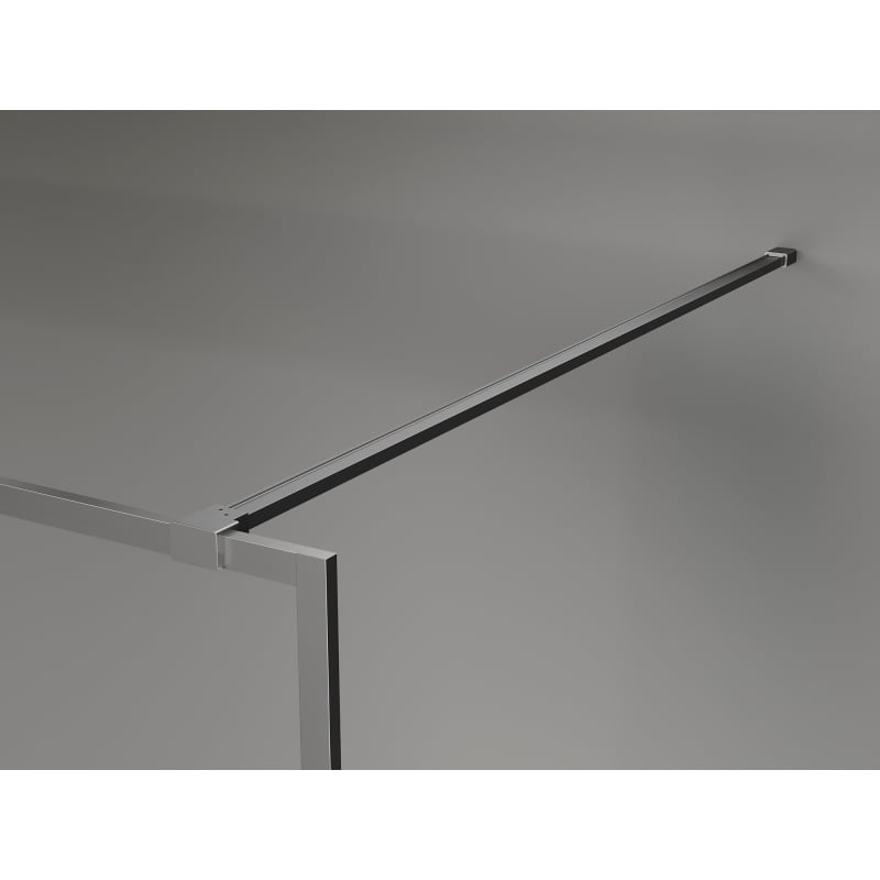 Mexen Kioto-F Walk-in dušisein raamiga 130 x 202 cm, grafiit 8 mm, püstolmetall - 800-130-104-95-40