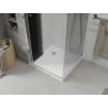 Mexen Lima cabine de douche pliable 90 x 90 cm, graphite, chrome + receveur Flat, blanc - 856-090-090-01-40-4010