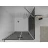 Mexen Lima cabine de douche pliable 90 x 90 cm, graphite, chrome + receveur Flat, blanc - 856-090-090-01-40-4010