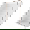 Mexen Kioto-F tuš stena Walk-in z okvirjem 90 x 202 cm, zmrzal 8 mm, brušen baker - 800-090-104-65-30