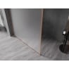 Mexen Kioto-F Duschwand Walk-in mit Rahmen 90 x 202 cm, Frost 8 mm, gebürstetes Kupfer - 800-090-104-65-30