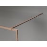 Mexen Kioto-F Duschwand Walk-in mit Rahmen 90 x 202 cm, Frost 8 mm, gebürstetes Kupfer - 800-090-104-65-30