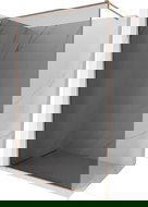 Mexen Kioto-F Duschwand Walk-in mit Rahmen 70 x 202 cm, Graphit 8 mm, gebürstetes Kupfer - 800-070-104-65-40