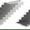 Mexen Kioto-F Duschwand Walk-in mit Rahmen 110 x 202 cm, graphit 8 mm, gebürstetes Kupfer - 800-110-104-65-40