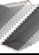 Mexen Kioto-F Duschwand Walk-in mit Rahmen 120 x 202 cm, Grafit 8 mm, gebürstetes Kupfer - 800-120-104-65-40