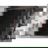 Mexen Kioto-F Duschwand Walk-in mit Rahmen 120 x 202 cm, Graphit 8 mm, gebürstetes Kupfer - 800-120-104-65-40