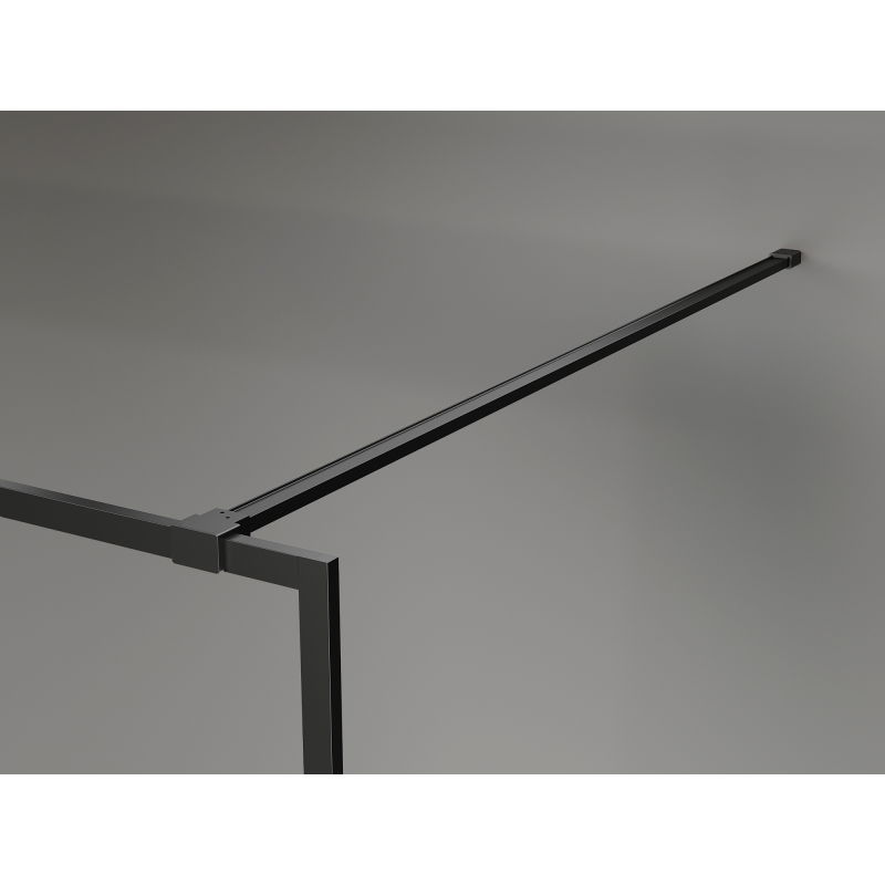 Mexen Kioto-F Walk-in tuš stena z okvirjem 95 x 202 cm, prozorna 8 mm, črna - 800-095-104-70-00