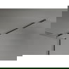 Mexen Kioto-F Duschwand Walk-in mit Rahmen 60 x 202 cm, transparent 8 mm, gebürstetes Gun-Grau - 800-060-104-66-00
