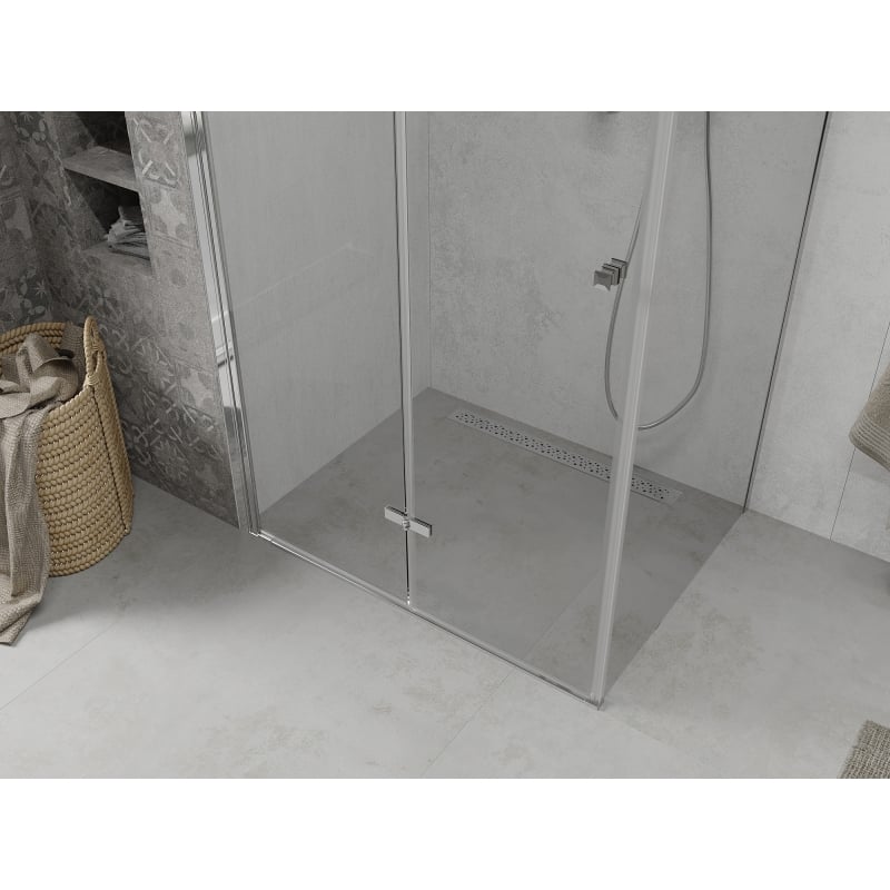 Mexen Lima kokkupandav dušinurk 105 x 90 cm, läbipaistev, kroom - 856-105-090-01-00