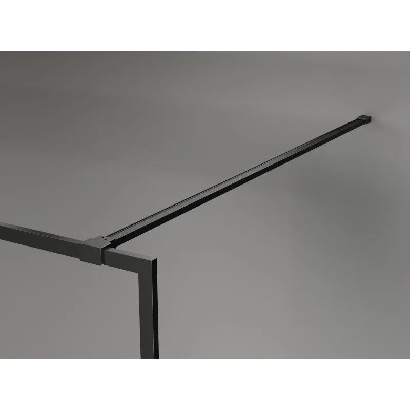 Mexen Kioto-F Duschwand Walk-in mit Rahmen 150 x 202 cm, transparent 8 mm, schwarz - 800-150-104-70-00