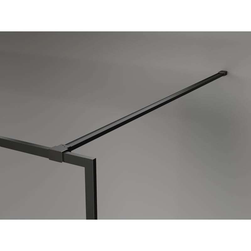 Mexen Kioto-F dušisein Walk-in raamiga 150 x 202 cm, läbipaistev 8 mm, must - 800-150-104-70-00