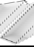 Mexen Kioto-F Duschwand Walk-in mit Rahmen 90 x 202 cm, Frost 8 mm, schwarz - 800-090-104-70-30