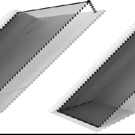 Mexen Kioto-F Duschwand Walk-in mit Rahmen 120 x 202 cm, Grafit 8 mm, Schwarz - 800-120-104-70-40