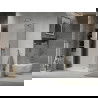 Mexen Lima Faltduschkabine 90 x 110 cm, Graphit, Chrom + Flat Duschwanne, Weiß - 856-090-110-01-40-4010