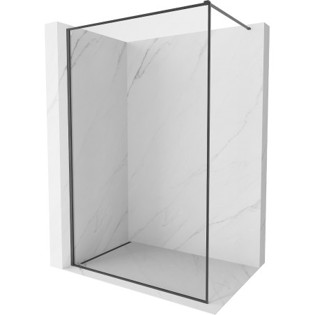 Mexen Kioto-F tuš stijena Walk-in s okvirom 180 x 202 cm, prozirna 8 mm, mat siva četkana - 800-180-104-66-00