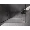 Mexen Kioto-F ścianka prysznicowa Walk-in z ramką 140 x 202 cm, szron 8 mm, gun gray szczotkowany - 800-140-104-66-30