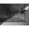 Mexen Kioto-F Tuš stijena Walk-in s okvirom 120 x 202 cm, grafit 8 mm, brušeni sivi srebrni - 800-120-104-66-40