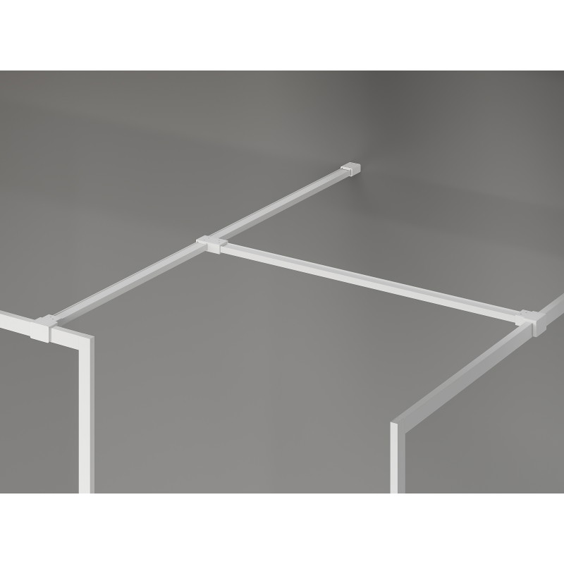 Mexen Kioto-F dušisein Walk-in raamiga 95 x 70 cm, läbipaistev 8 mm, valge - 800-095-202-04-20-070