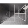 Mexen Kioto-F dušisein Walk-in raamiga 100 x 100 cm, läbipaistev 8 mm, valge - 800-100-202-04-20-100