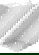 Mexen Kioto-F pared de ducha Walk-in con marco 170 x 105 cm, transparente 8 mm, blanca - 800-170-202-04-20-105