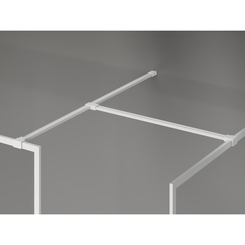 Mexen Kioto-F ścianka prysznicowa Walk-in z ramką 150 x 110 cm, transparent 8 mm, biała - 800-150-202-04-20-110
