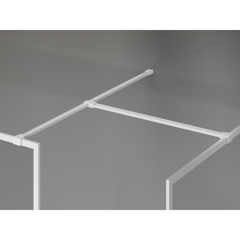 Mexen Kioto-F dušisein Walk-in raamiga 180 x 110 cm, läbipaistev 8 mm, valge - 800-180-202-04-20-110