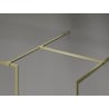 Mexen Kioto-F paroi de douche Walk-in avec cadre 75 x 70 cm, transparent 8 mm, or brossé - 800-075-202-04-55-070
