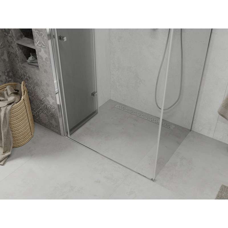 Mexen Lima inklapbare douchecabine 115 x 80 cm, transparant, chroom - 856-115-080-01-00