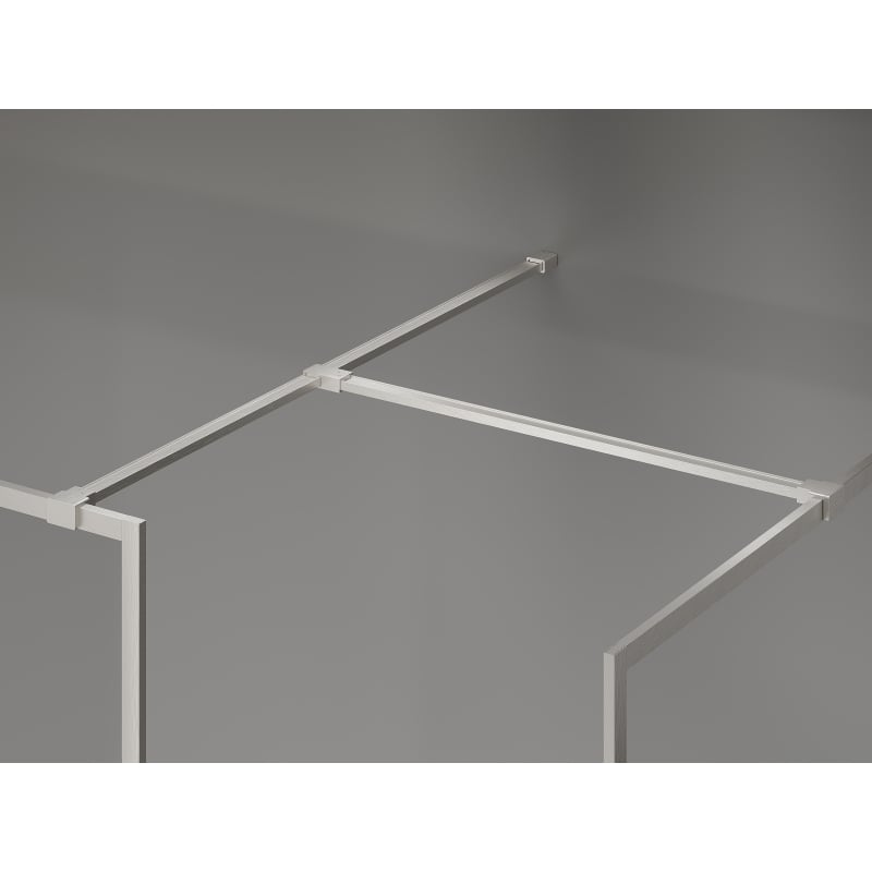 Mexen Kioto-F dušisein Walk-in raamiga 125 x 100 cm, läbipaistev 8 mm, harjatud nikkel - 800-125-202-04-97-100