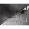 Mexen Kioto-F paroi de douche Walk-in avec cadre 150 x 75 cm, transparent 8 mm, chrome - 800-150-202-04-00-075
