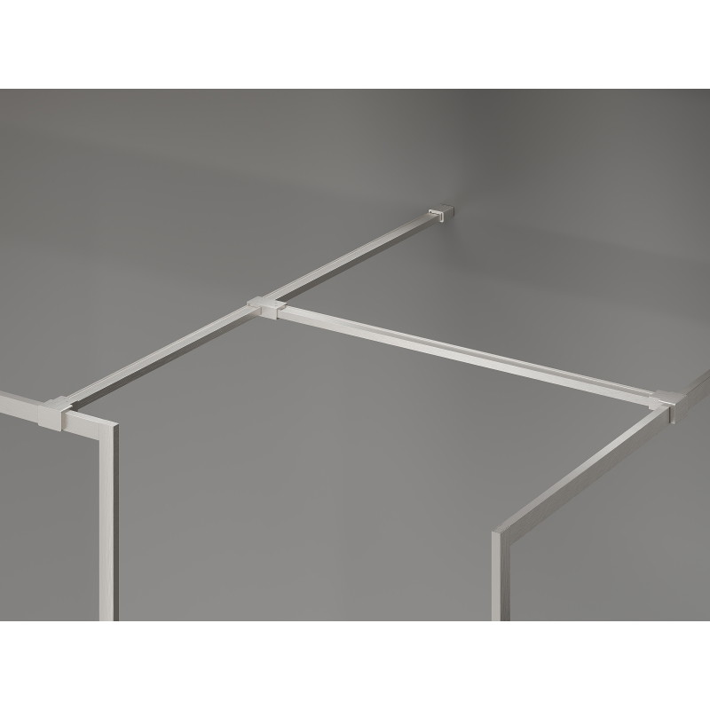Mexen Kioto-F ścianka prysznicowa Walk-in z ramką 70 x 70 cm, transparent 8 mm, nikiel szczotkowany - 800-070-202-04-97-070