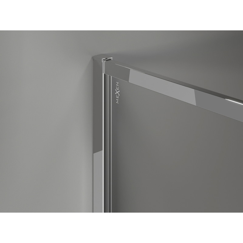 Mexen Kioto-F ścianka prysznicowa Walk-in z ramką 90 x 80 cm, transparent 8 mm, chrom - 800-090-202-04-00-080