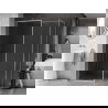 Mexen Kioto-F Duschwand Walk-in mit Rahmen 90 x 70 cm, transparent 8 mm, gebürstetes Nickel - 800-090-202-04-97-070