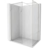 Mexen Kioto-F paroi de douche Walk-in avec cadre 100 x 70 cm, transparent 8 mm, nickel brossé - 800-100-202-04-97-070