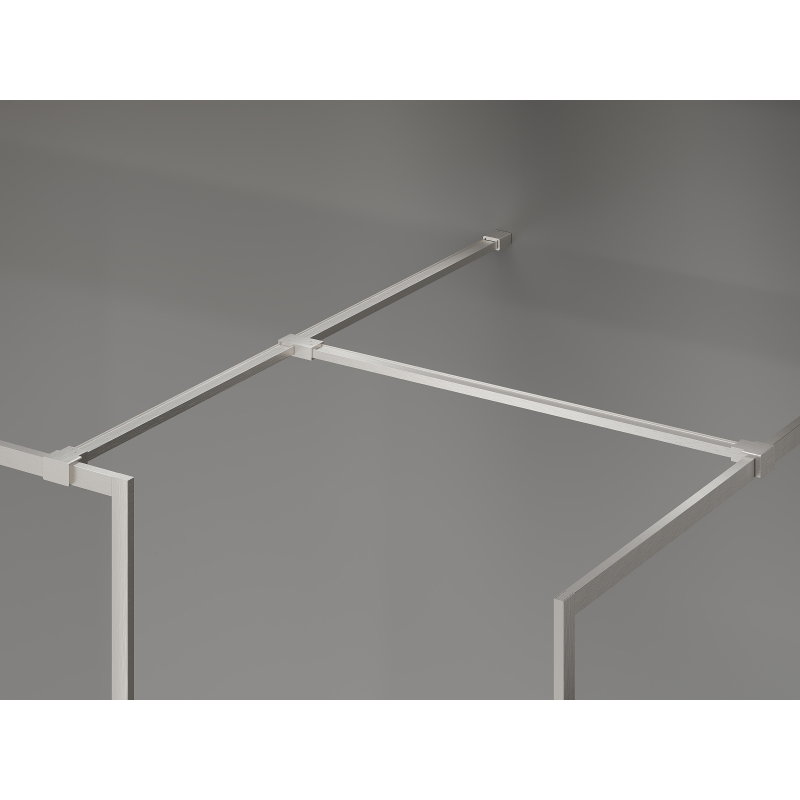 Mexen Kioto-F Duschwand Walk-in mat Kader 145 x 70 cm, transparent 8 mm, gebierstenem Nickel - 800-145-202-04-97-070