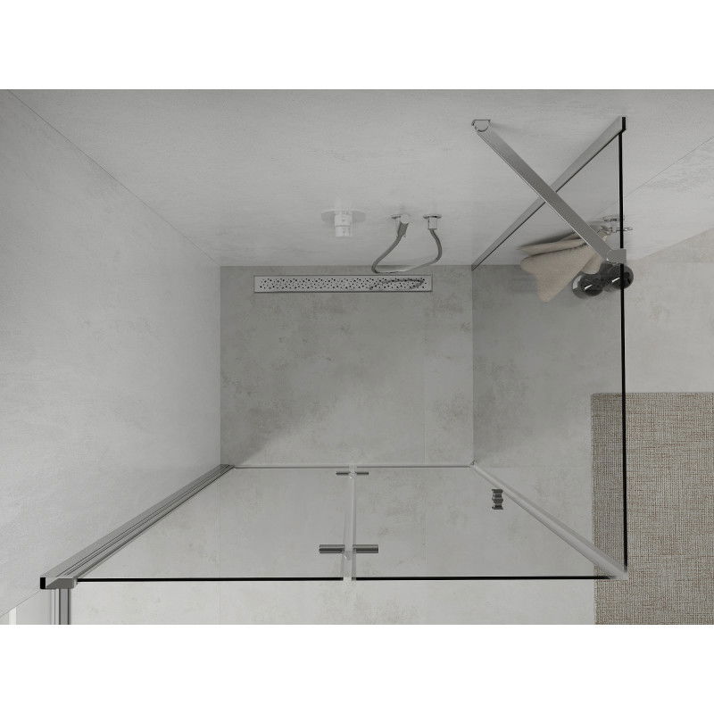 Mexen Lima cabina doccia pieghevole 120 x 70 cm, trasparente, cromo - 856-120-070-01-00