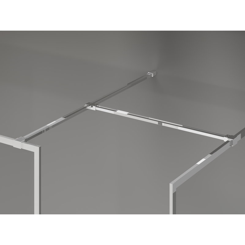 Mexen Kioto-F Walk-in Duschmauer mat Kader 110 x 100 cm, transparent 8 mm, Chrom - 800-110-202-04-00-100