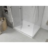 Mexen Lima foldable shower enclosure 70 x 100 cm, transparent, chrome + Flat shower tray - 856-070-100-01-00-4010