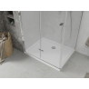 Mexen Lima preklopna tuš kabina 70 x 100 cm, prozirna, krom + plitica Flat - 856-070-100-01-00-4010
