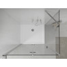 Mexen Lima foldable shower enclosure 70 x 100 cm, transparent, chrome + Flat shower tray - 856-070-100-01-00-4010