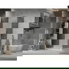 Mexen Lima opvouwbare douchecabine 100 x 110 cm, grafiet, chroom + Flat douchebak, wit - 856-100-110-01-40-4010